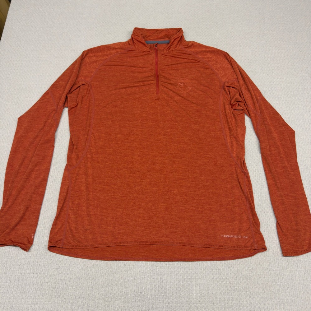 NRS 1/4 Zip Pullover Mens XL Red UPF 50+ Silkweight Fishing Performance Outdoor